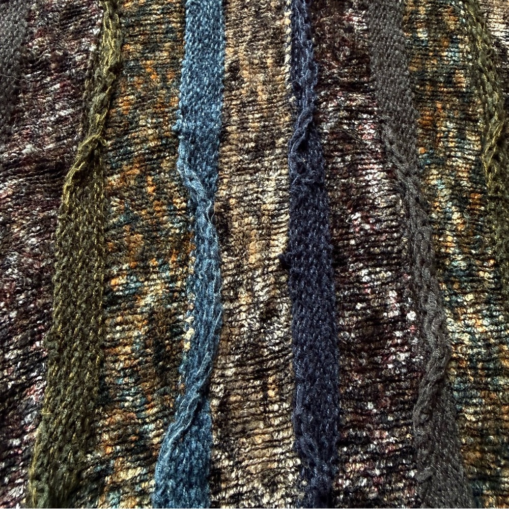 Vintage 90s Tundra Canada Sweater 3XLT XXXLT Coogi Style 3D Knit Blue Brown - Picture 11 of 12